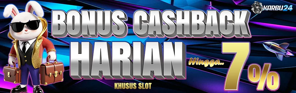 BONUS CASHBACK KEKALAHAN SLOT UP TO 7%
